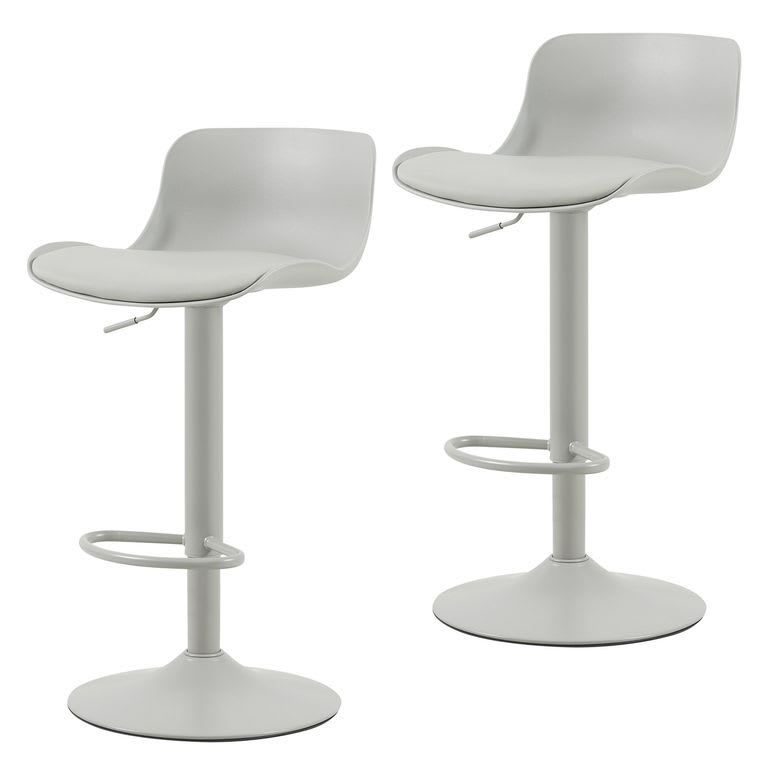 Set de 2 Sillas para Bar Just Home Collection  Elisa Gris4