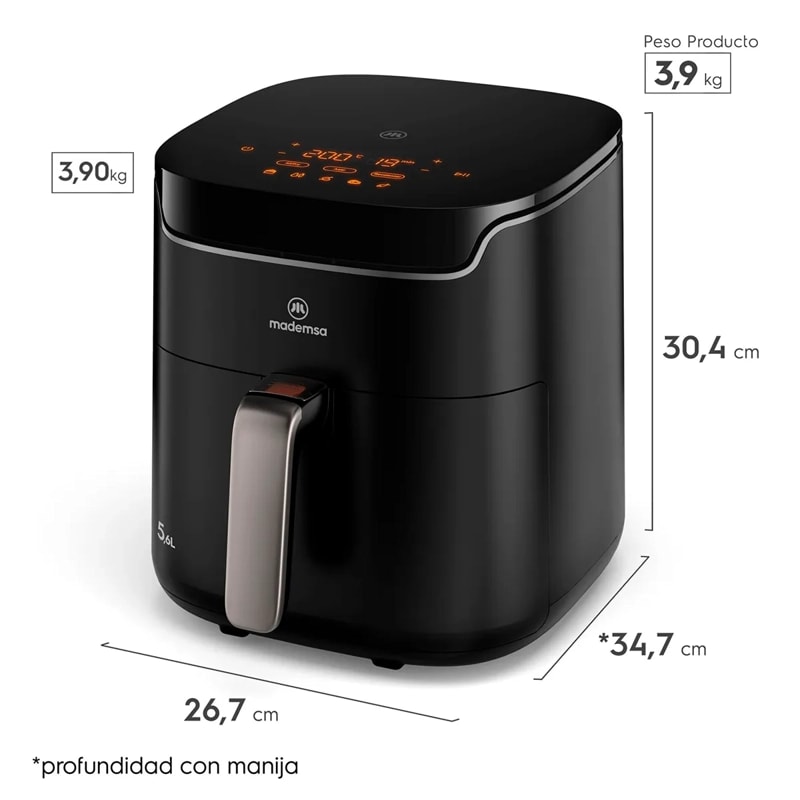 Freidora de Aire Mademsa 5.6L MAF45,caja dañada2