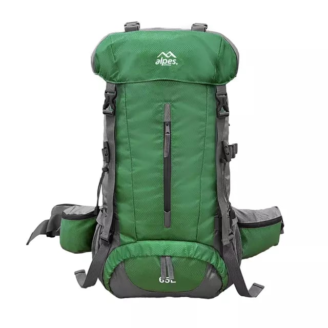 Mochila de Camping 65 Litros Alpes Antillanca Verde1