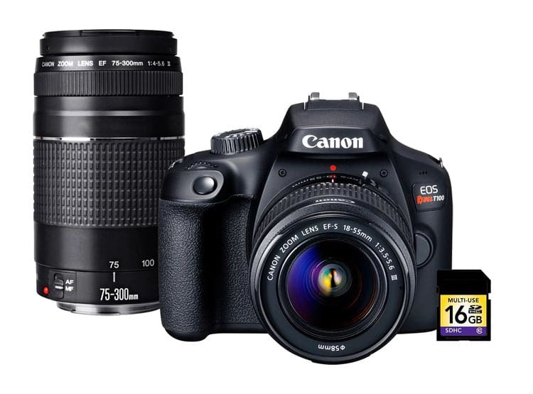 Kit Canon T100 + Lentes 1855 Y 75300, Open Box1