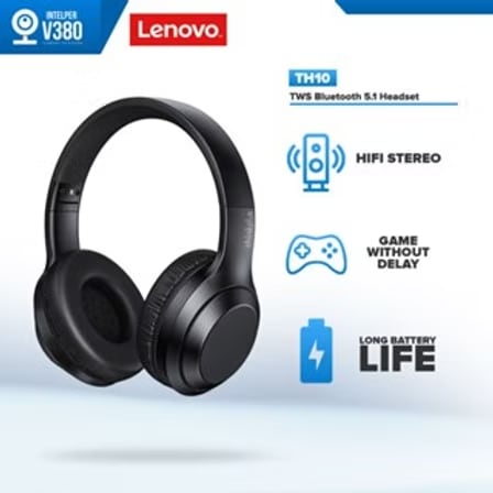 Lenovo Thinkplus TH 10 Audífonos Bluetooth con micrófono - Negro2