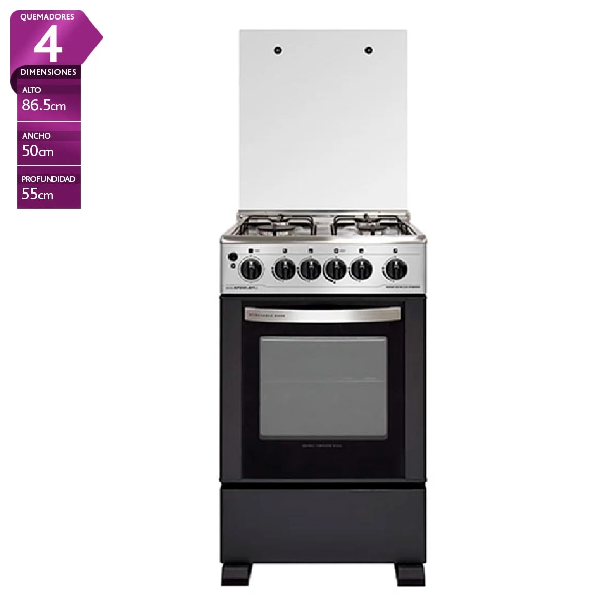 Cocina a Gas Sindelen CH-5490NI 4 Platos acero2