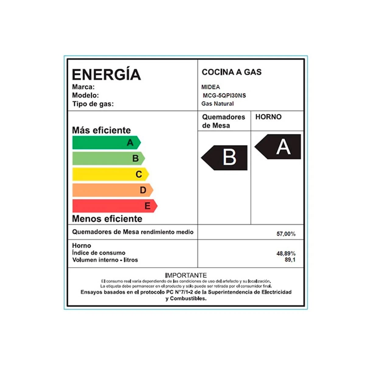 COCINA A GAS MIDEA MCG-5QPI30NS 5 PLATOS GRILL GRIS6