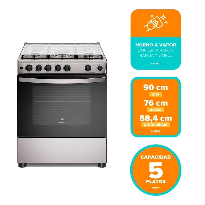 Cocina a gas  Mademsa 5Q FM5SSC Inox6