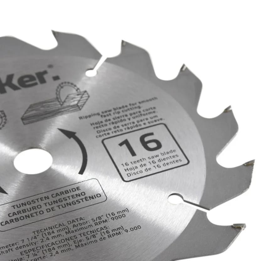 Hoja para sierra circular Bauker  7 1/4