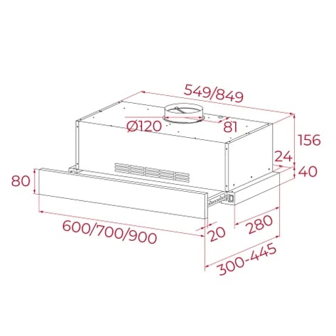 Campana Empotrada PLR 9320 MCS INOX Teka3