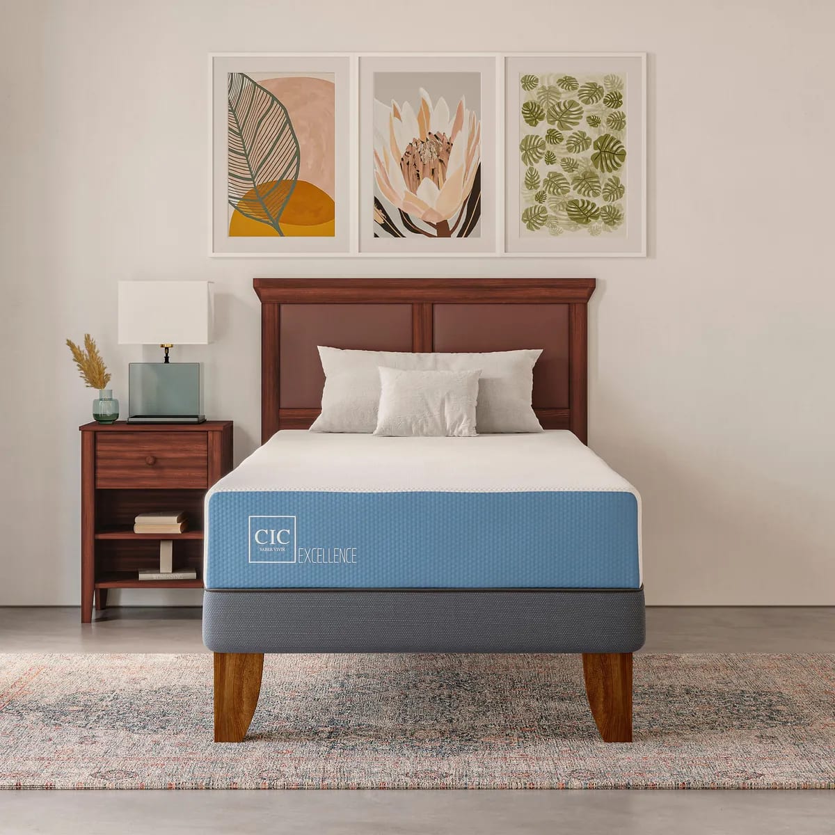 Cama 1 plaza Europea Excellence Gris2