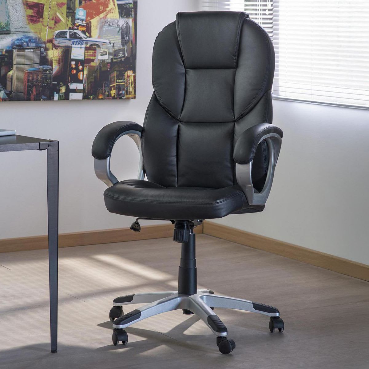 Silla Escritorio Ejecutiva Negro Just Home Collection2