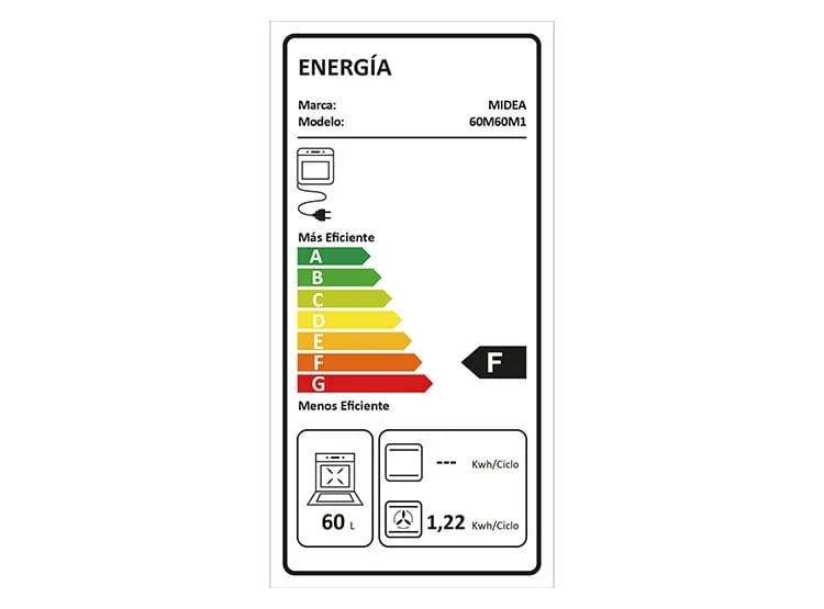 Horno Eléctrico Empotrado Midea  67 Litros Blanco MBOG1TAM-40ECBS, caja genérica8