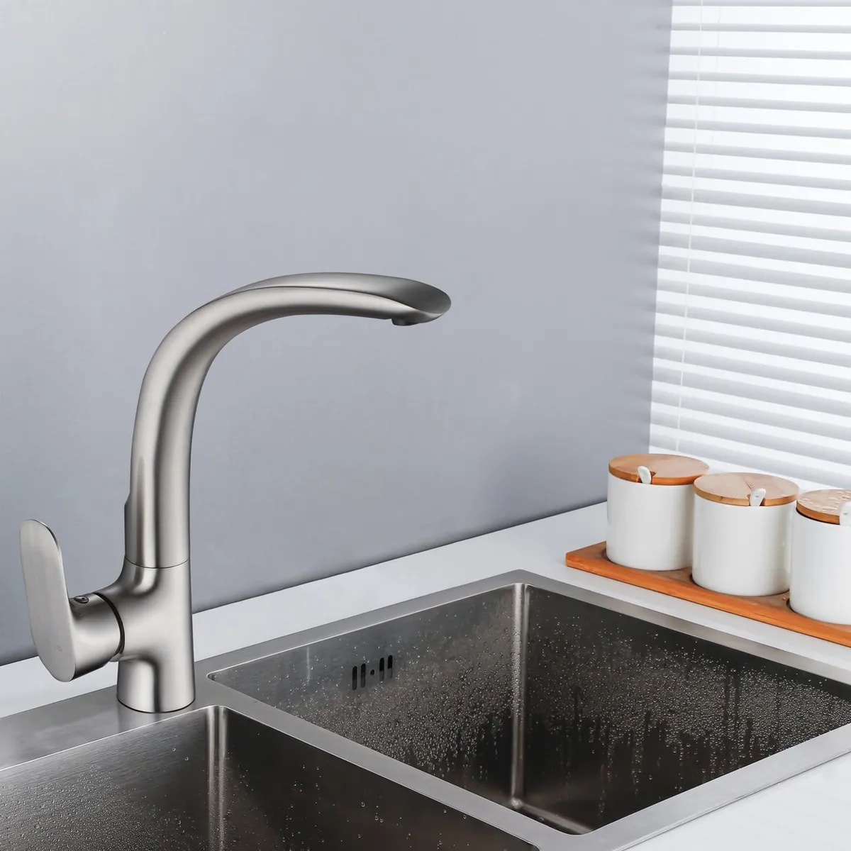 Monomando Cocina Sensi Dacqua  Vertical Vittorio Níquel3