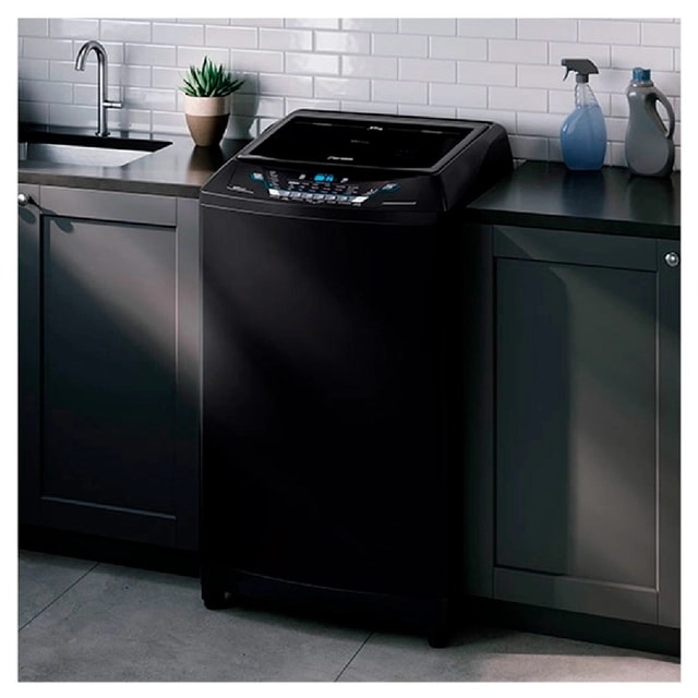 Lavadora Carga Superior Fensa Premium Care 21 21KG Negro- Caja genérica1