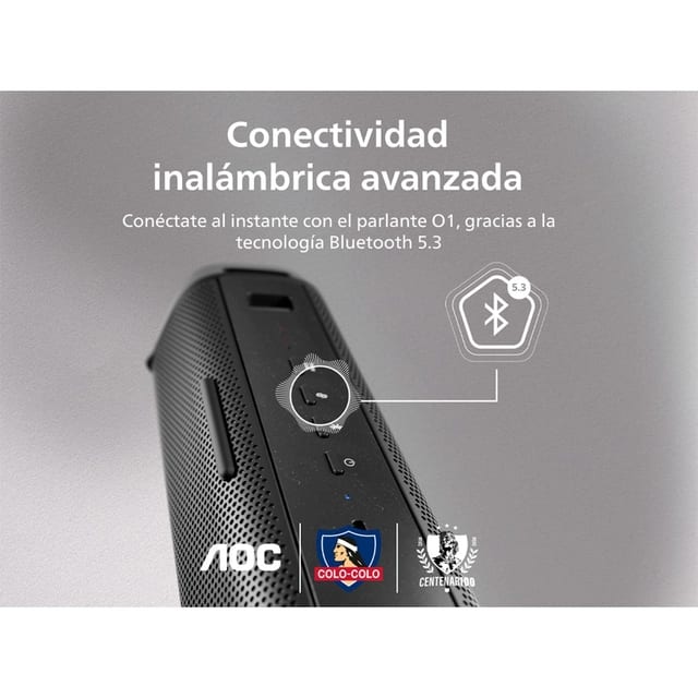 PARLANTE BLUETOOTH AOC CENTENARIO COLO-COLO NEGRO1