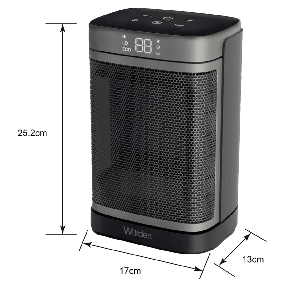 Calefactor Eléctrico  Wurden 1500 W PTC-906B Inox5