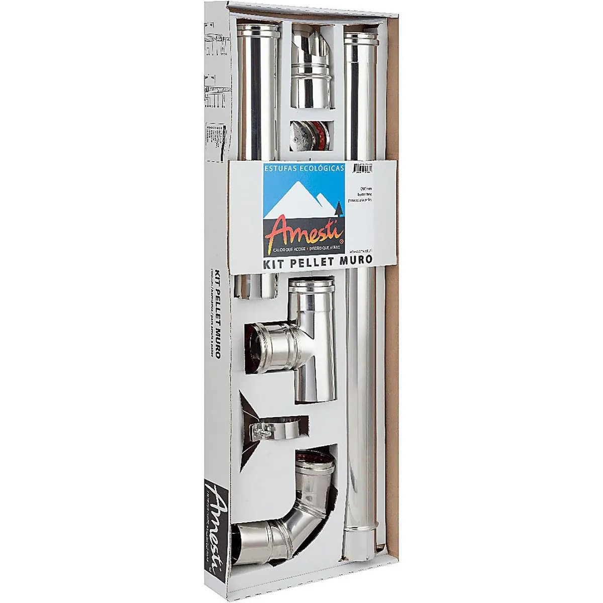 Kit Instalación Estufa Pellet Muro Inoxidable2