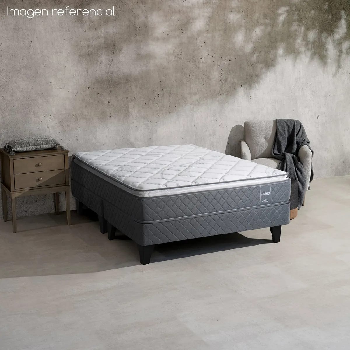 Cama Europea Altamira 2 Plazas X 1.90Mt Base Dividida Celta2