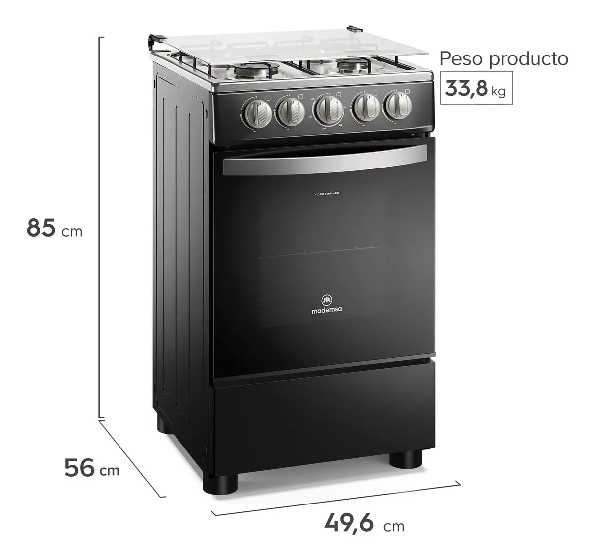 Cocina a Gas FM4LP Mademsa, caja dañada.3