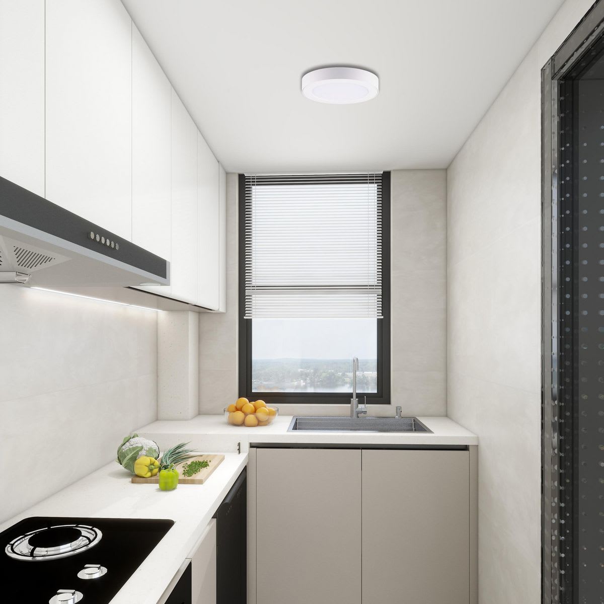 Pack 2 Panel Led Sobrepuesto Circular Blanco 18W Luz Fría3