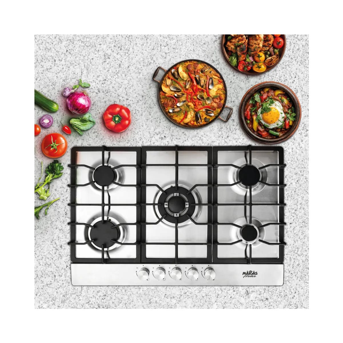 Encimera Maigas a Gas 5 Platos Deluxe HBS57152