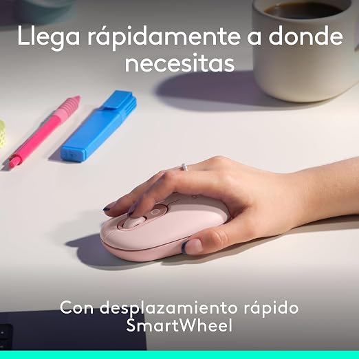 Teclado y Mouse inalámbrico Logitech POP Icon Color Rosa4