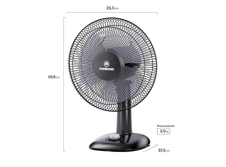 Ventilador sobremesa Mademsa DFM122