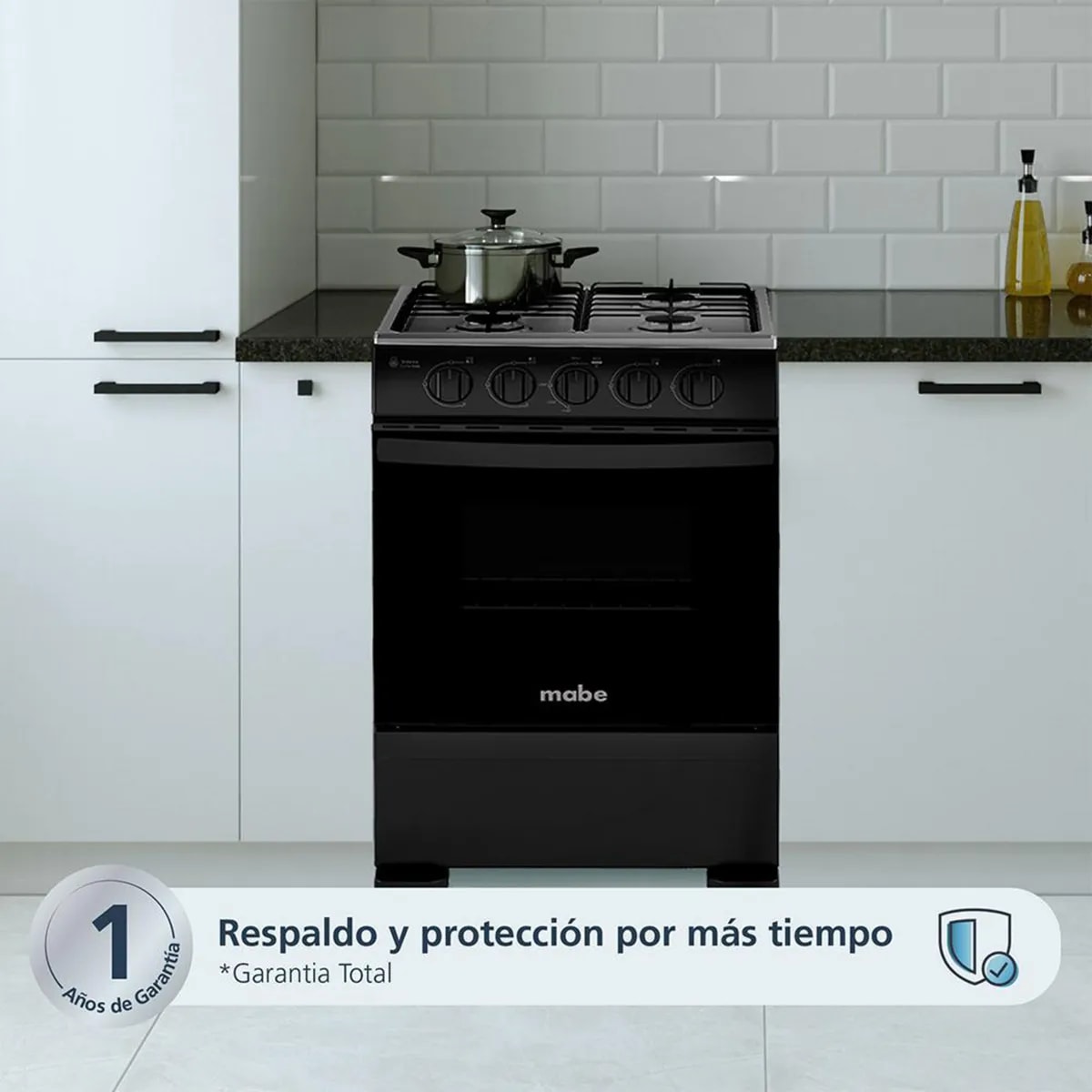 Cocina Mabe  a Gas 4 Platos Negro CMC5100NA11