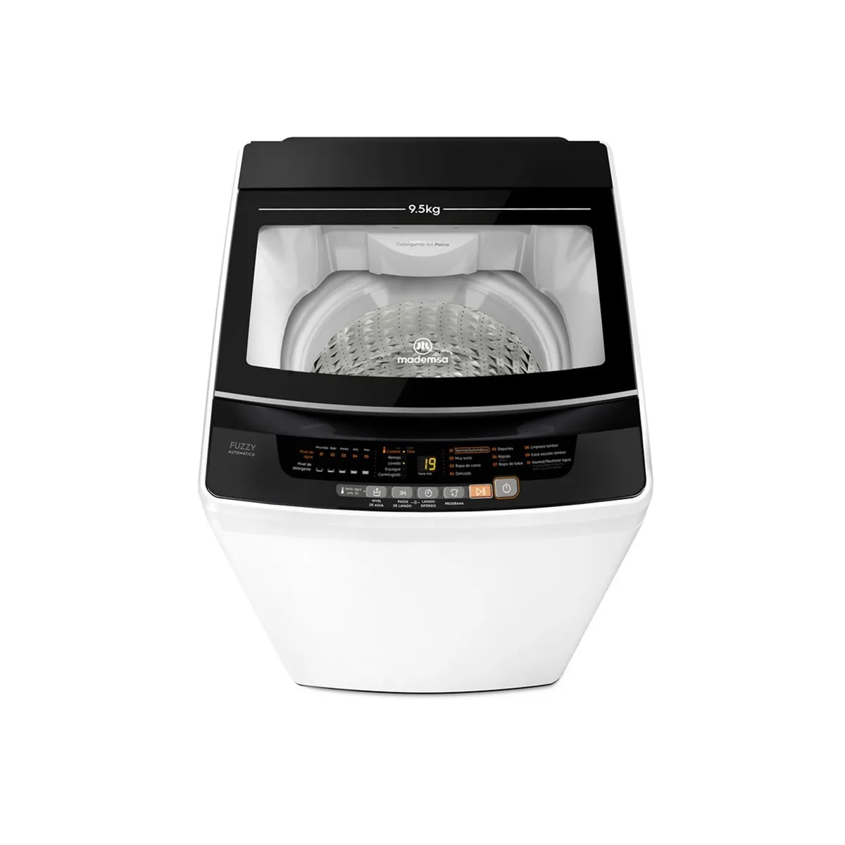 Lavadora Automática Carga Superior 9,5kg Blanca, Daño lateral, caja genérica3