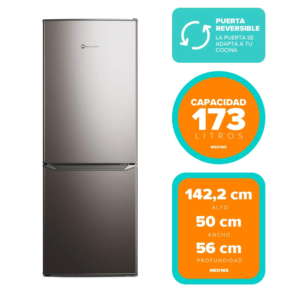 Refrigerador Mademsa  MED165 166 LTS4