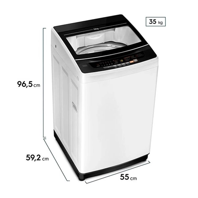 LAVADORA CARGA SUPERIOR MADEMSA 12 BZG 12KG BLANCO1