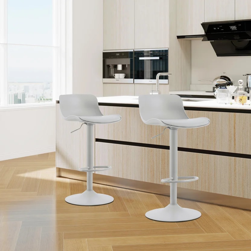 Set de 2 Sillas para Bar Just Home Collection  Elisa Gris1