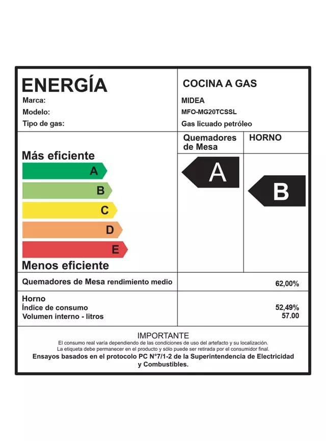 Cocina a Gas 4 Quemadores Midea MFO-MG20TCSSL Silver6