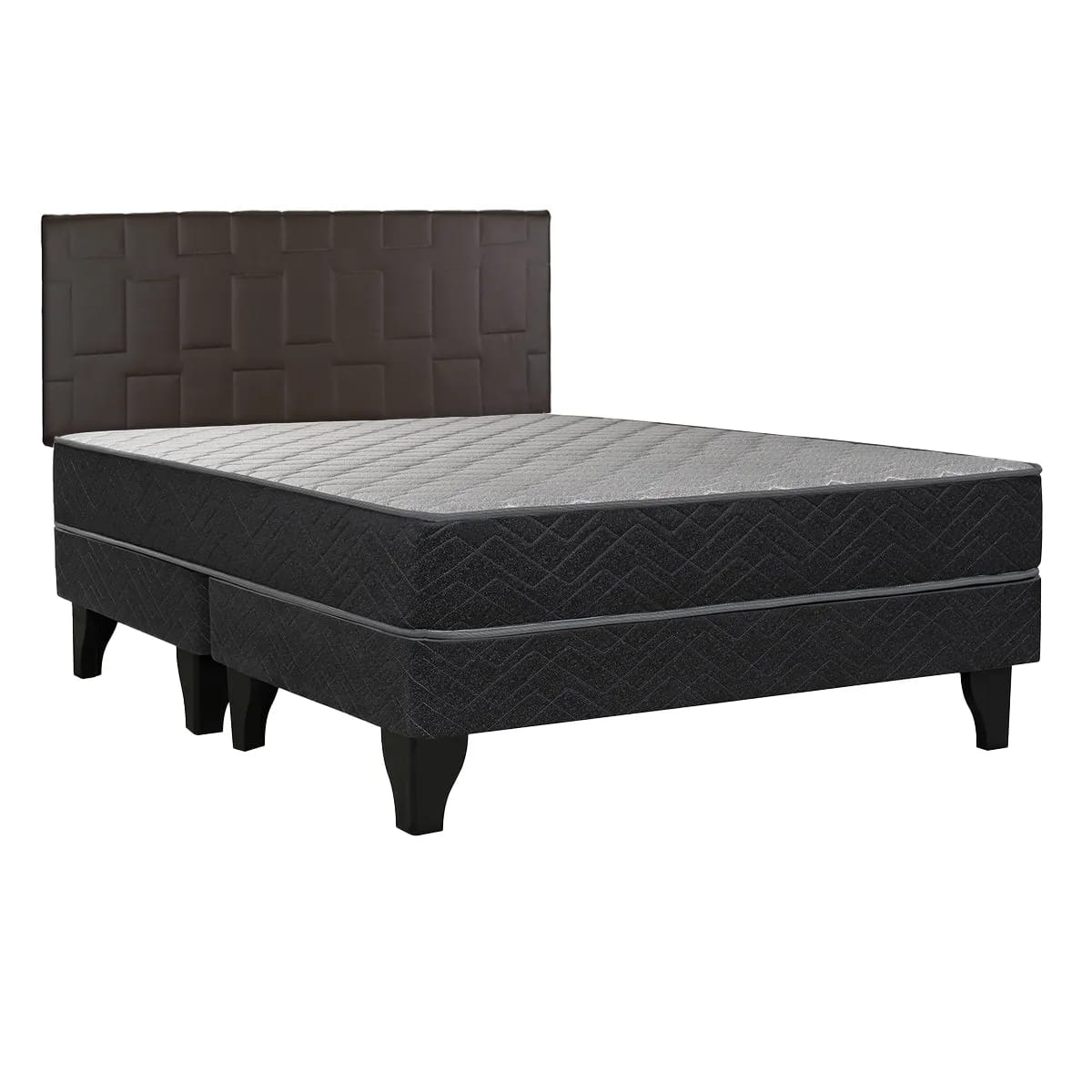 Cama Europea Apolo Black 2 plaza X190 BD + Respaldo2