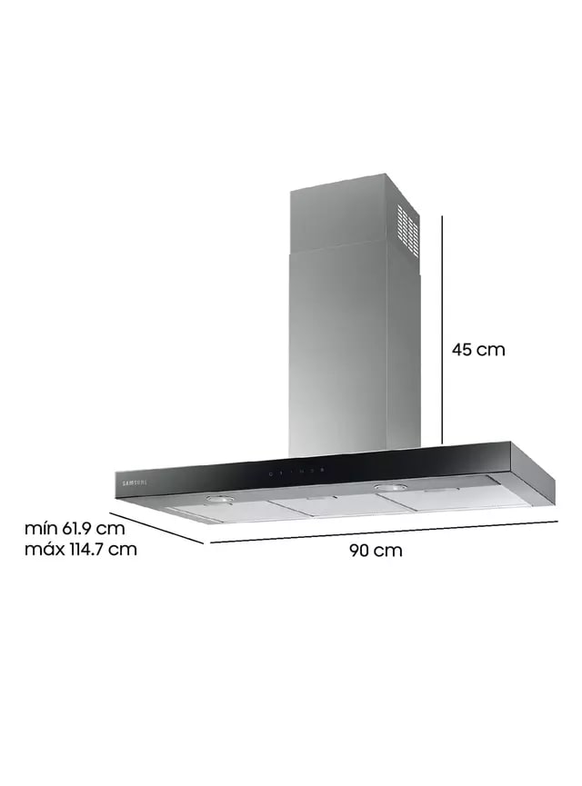 Campana Samsung  con Filtro Lavable Aluminio NK36M5070BS/ZS1