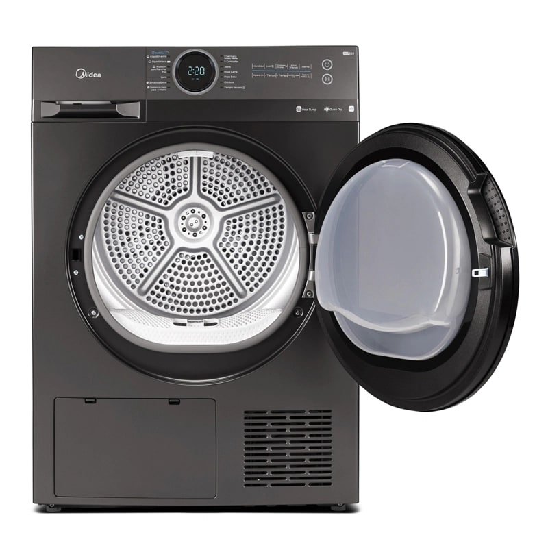 Secadora Bomba Calor Midea Titanium Carga Frontal 12kg, mIca frontal rayada3