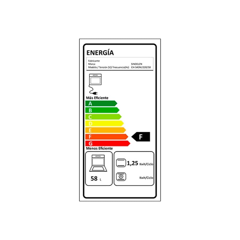 Cocina a Gas Sindelen CH-540NI Hibrida8