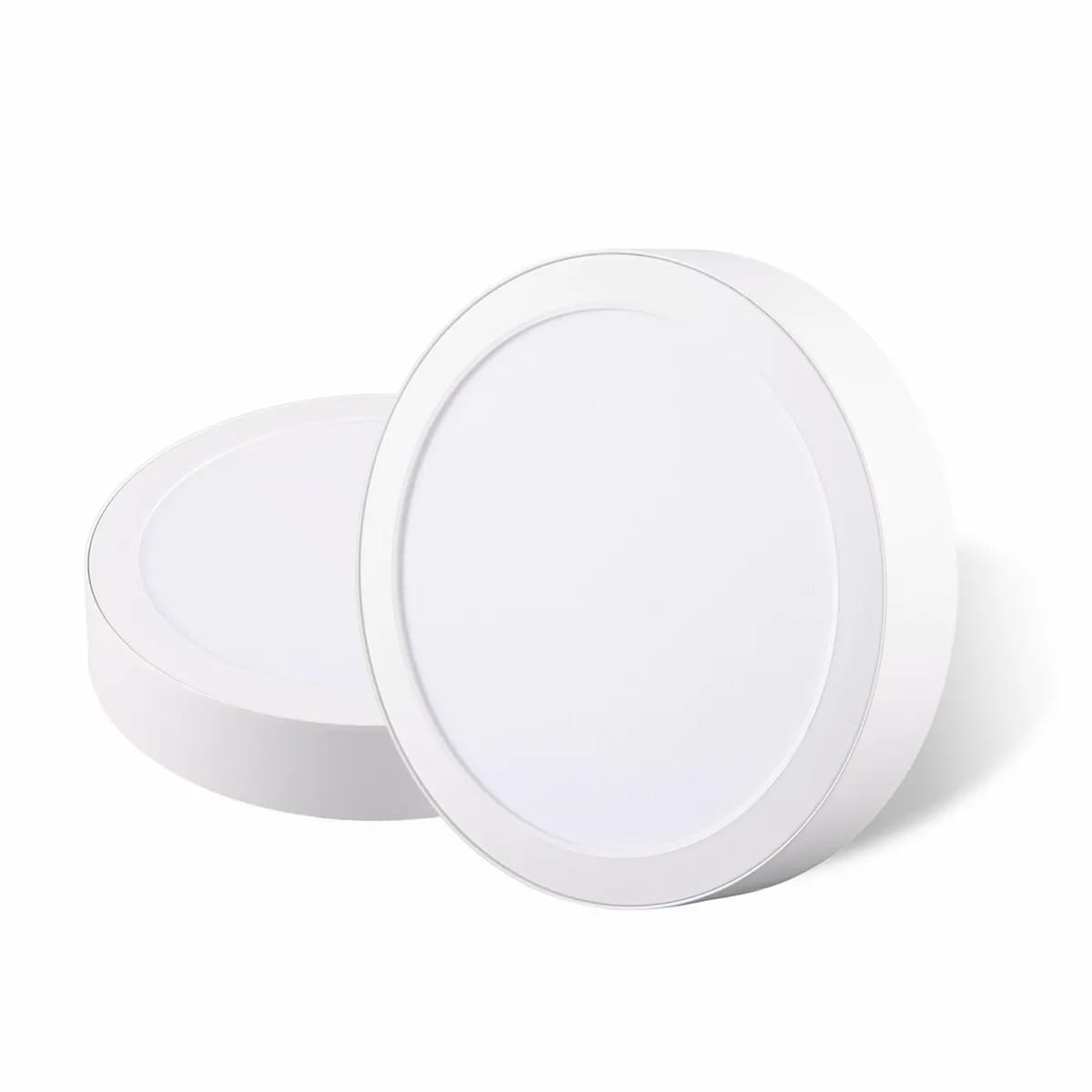 Pack 2 Panel Led Sobrepuesto Circular Blanco 18W Luz Cálida1