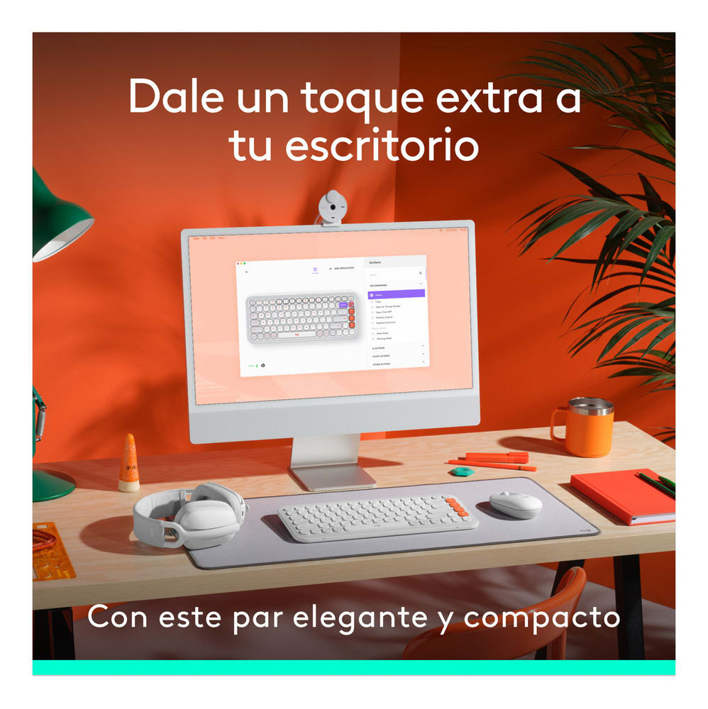 Teclado Y Mouse Logitech Pop Icon White 920013055 Blanco4