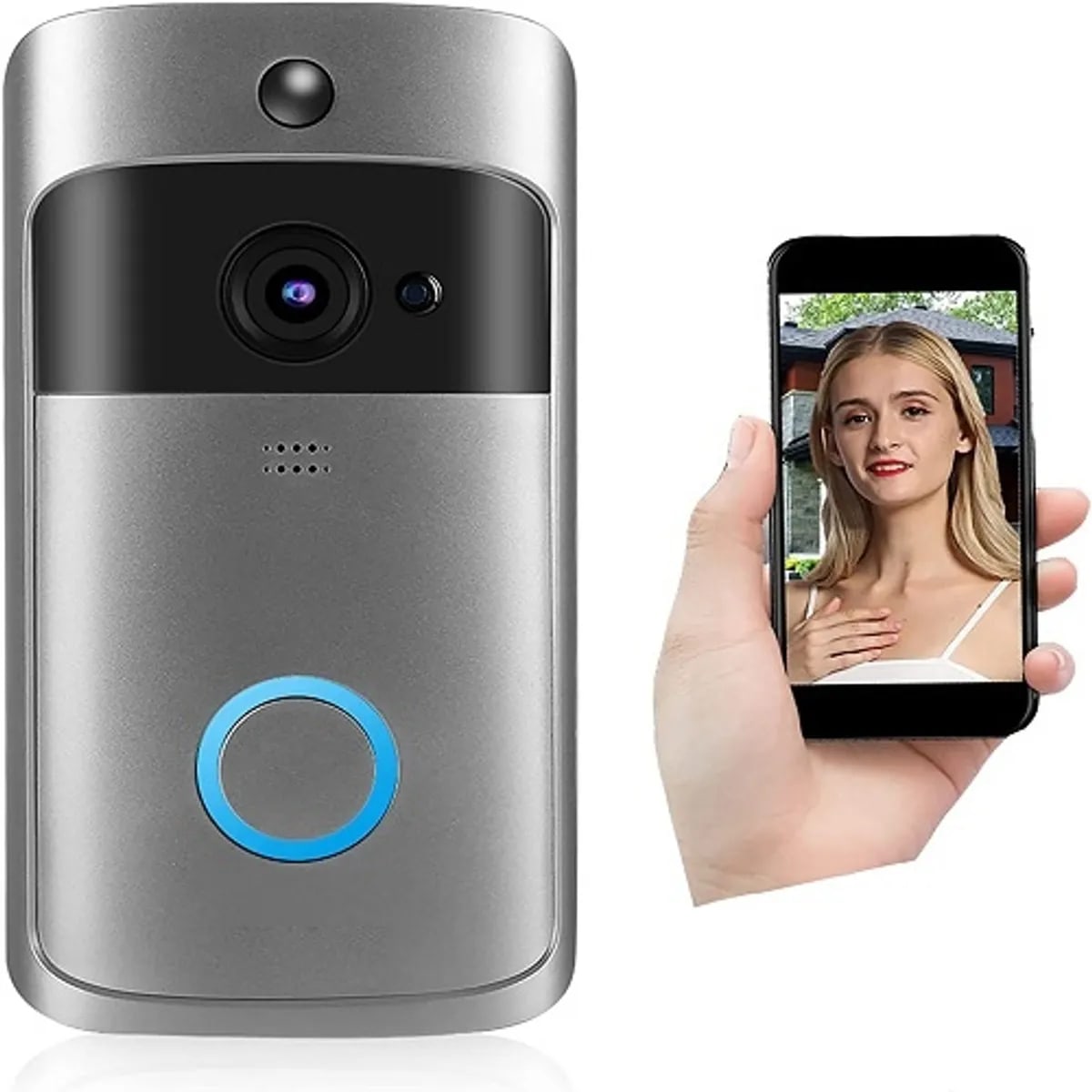 Timbre con videocámara y visión nocturna - Gris2