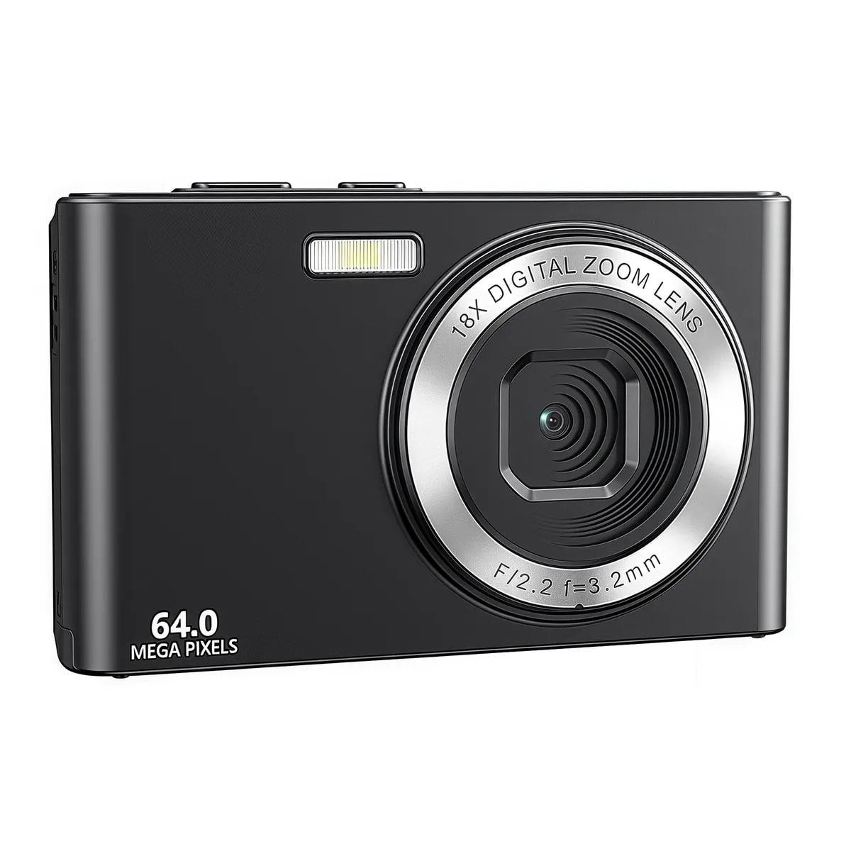 Cámara Digital 4K 64MP Zoom 18X -  Flash y Luz de Relleno-Negro3