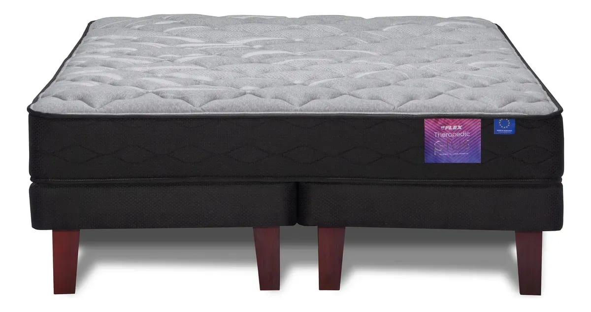 Cama Europea Negra Therapedic Plus Flex King Gris3
