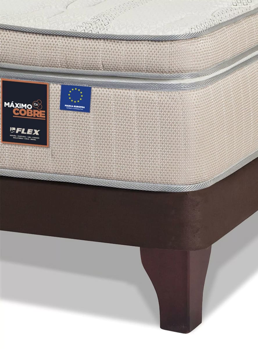 Cama Europea CE Flex Terra Cobre  2P 150x200 cm2