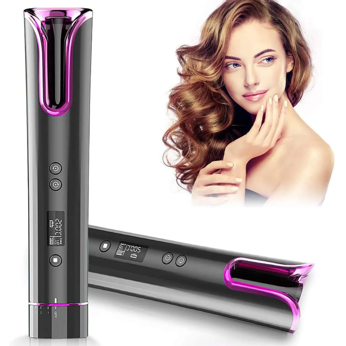 Rizador de cabello recargable Negro1