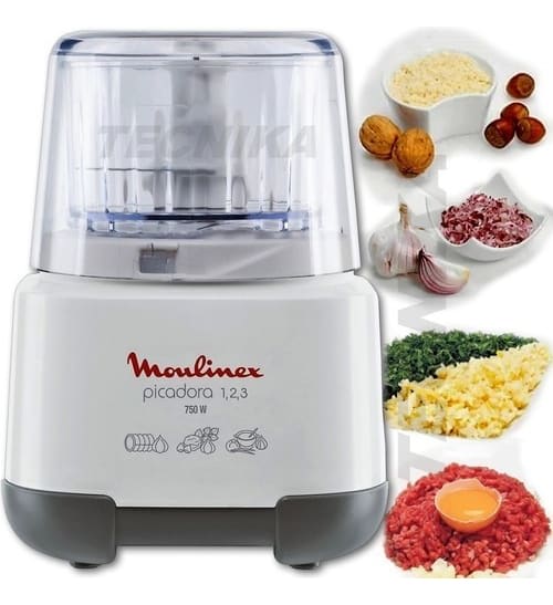 Picadora 1-2-3 750w ad6011 blanco moulinex, caja dañada2
