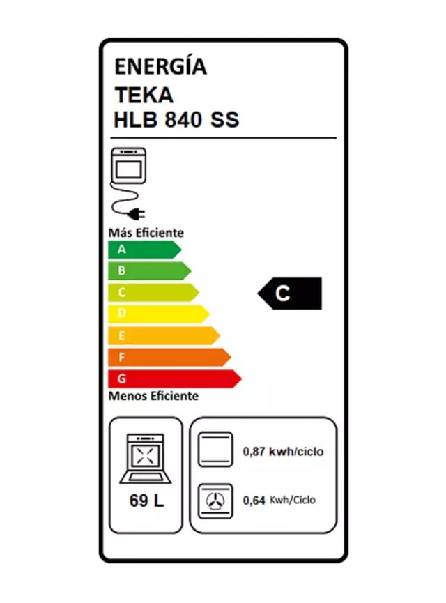 Horno Teka Empotrable Eléctrico HLB-840 SS 69 Litros5