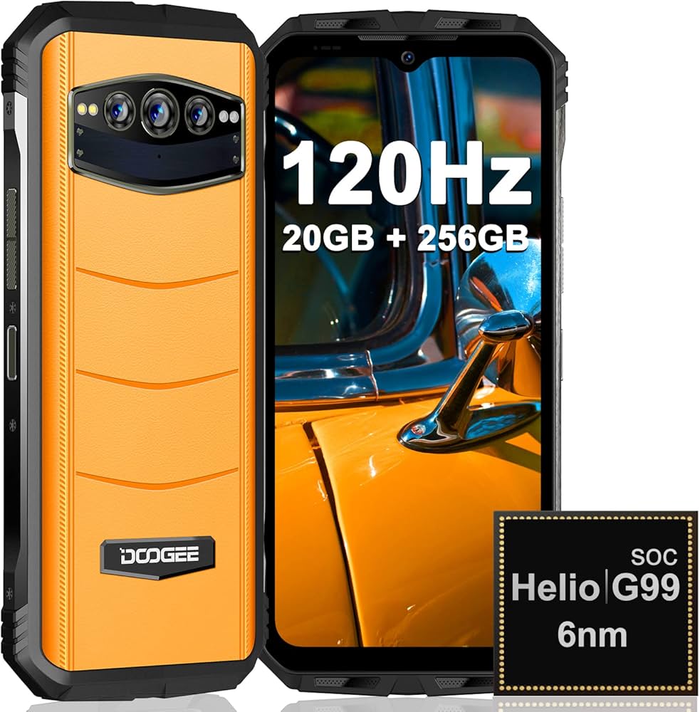 Celular Doogee S100, 256GB, 4G,  No toma chip Entel, Amarillo-Reacondicionado1