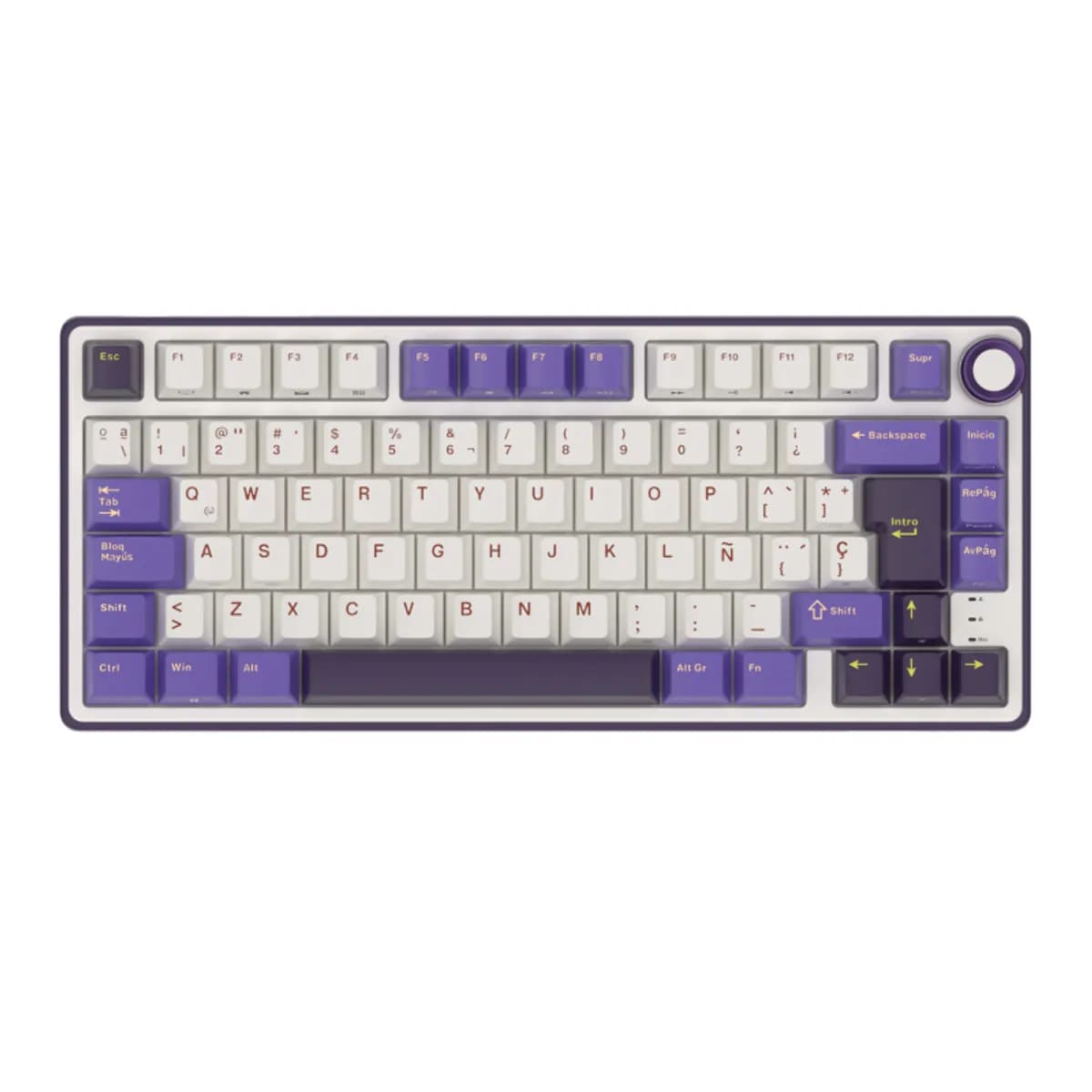 Teclado Royal Kludge R75, brown switch, Morado3