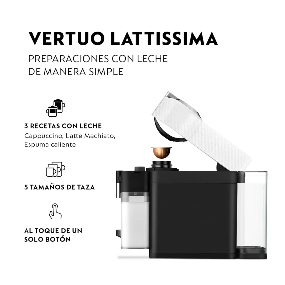 Cafetera Vertuo Lattissima Blanco1