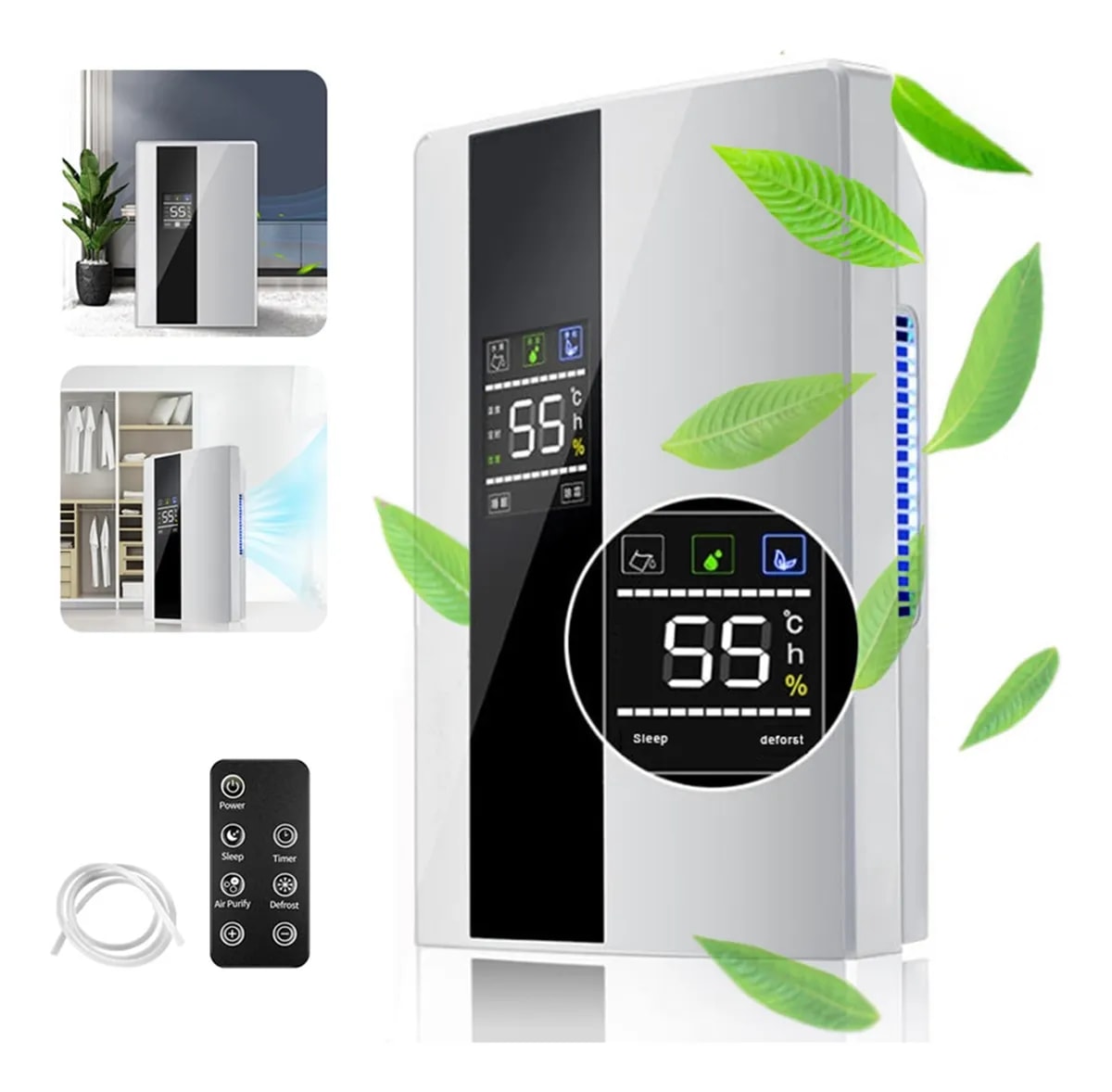 Deshumidificador De Aire Doméstico Silencioso 90w Blanco2