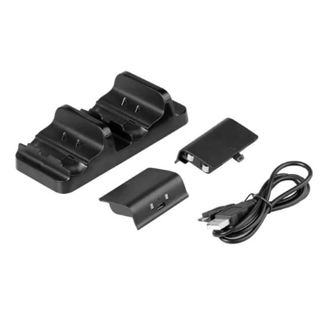 Base de carga y batería para mando doble Dobe - Negro2