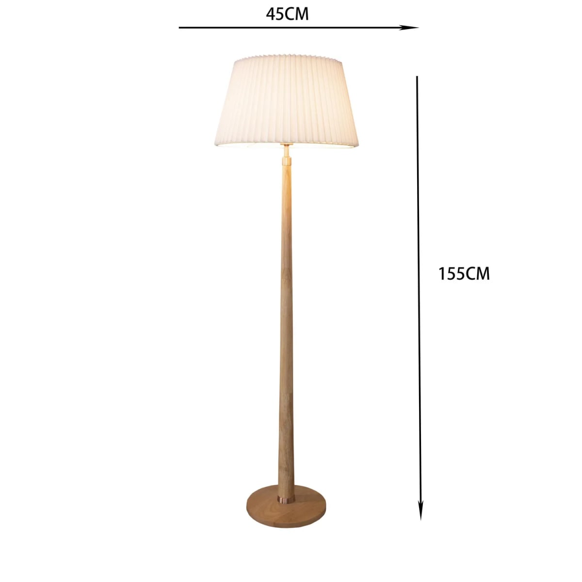 Lámpara de Pie Clásica Just Home Collection  155 cm Madera1