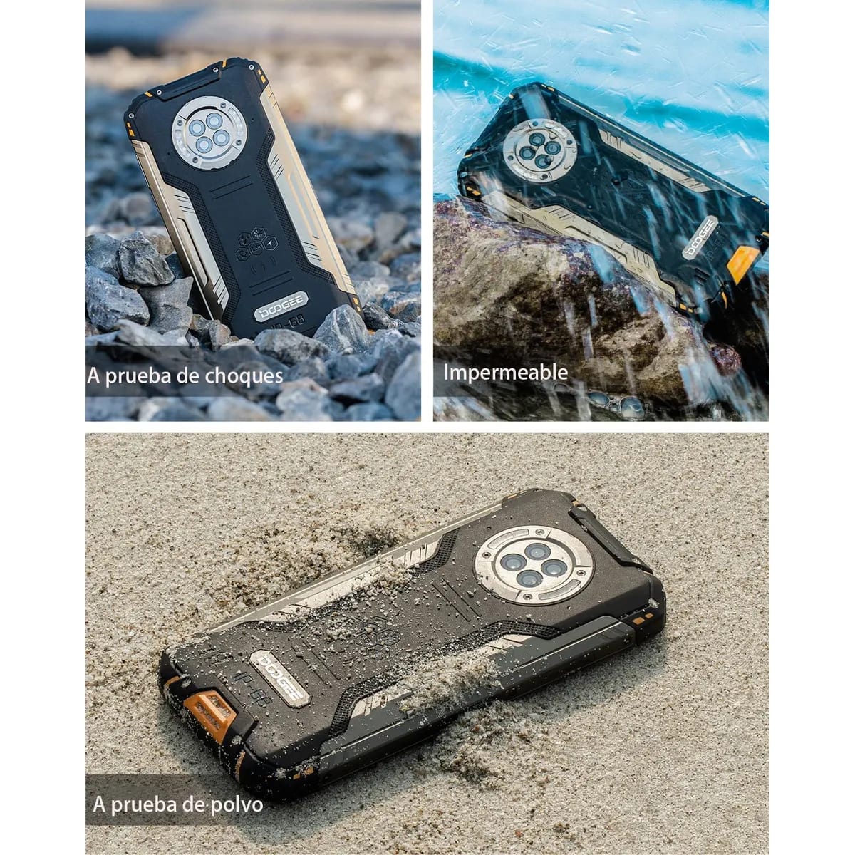 Celular Doogee S96, 256GB Naranjo-Reacondicionado2